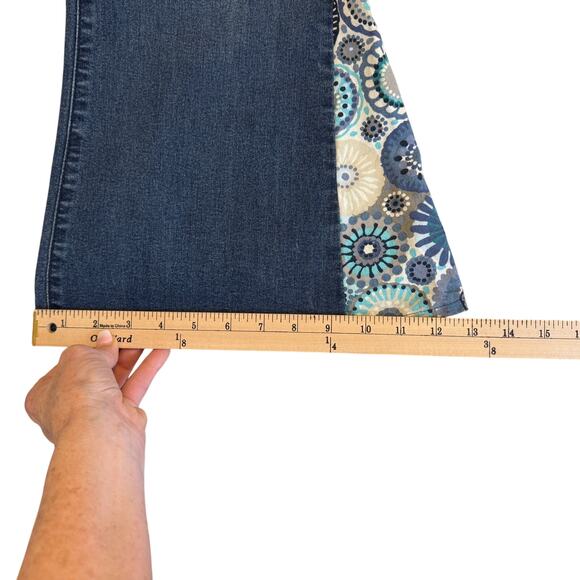 Democracy "Ab"Solution Boho Wide Leg High-Rise Jeans Size 16 - Picture 8 of 12